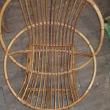 Pair of rattan armchairs
