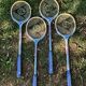 Vintage lot of 4 new Dunlo Special Club rackets.