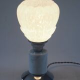 Lampe créa marbre et verre Clichy