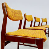 Vintage Danish dining chairs 'Orange elegance'