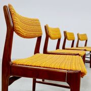Vintage Danish dining chairs 'Orange elegance'