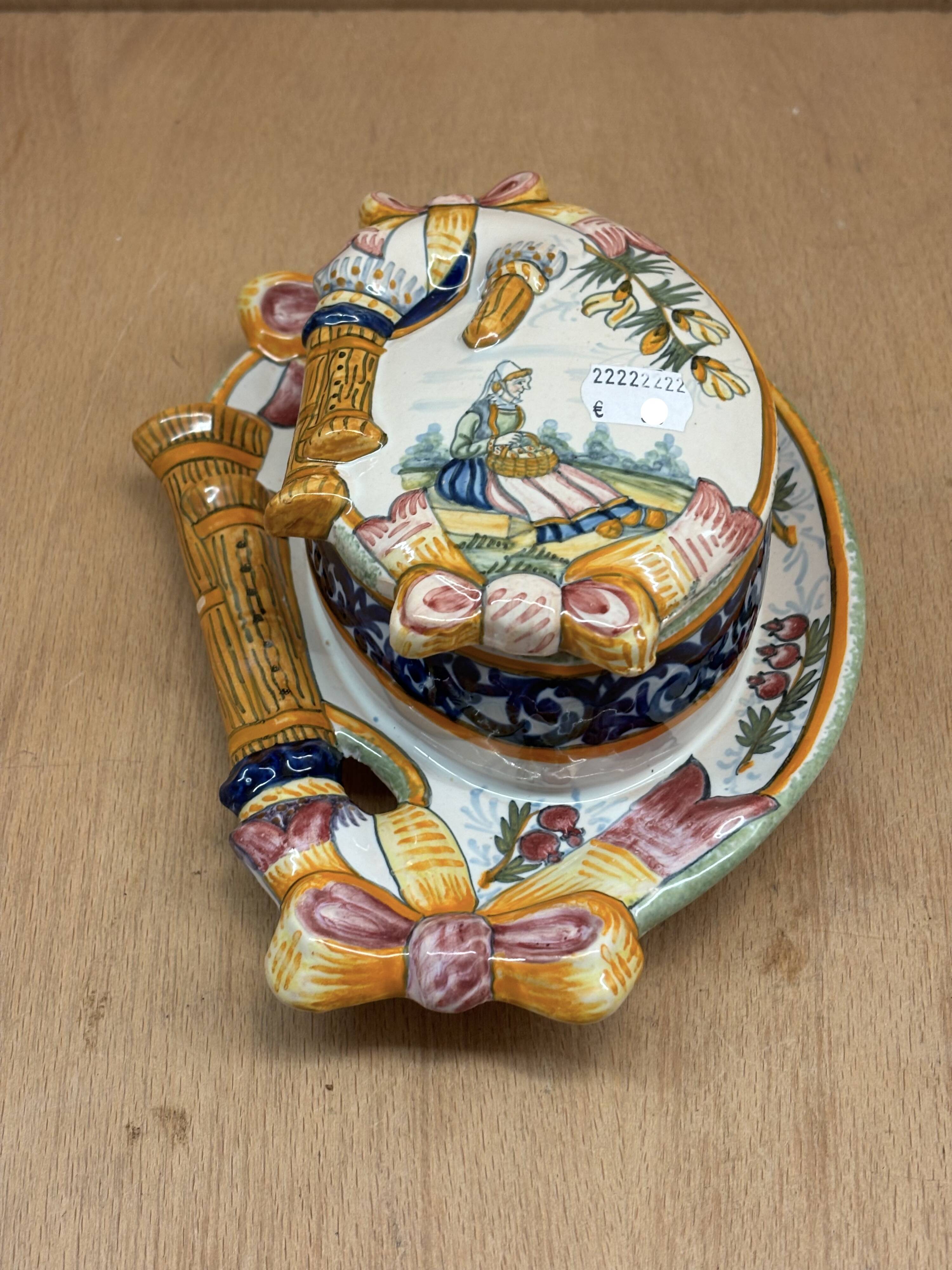Henriot Quimper butter dish