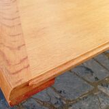 Large oak table by Guillerme & Chambron