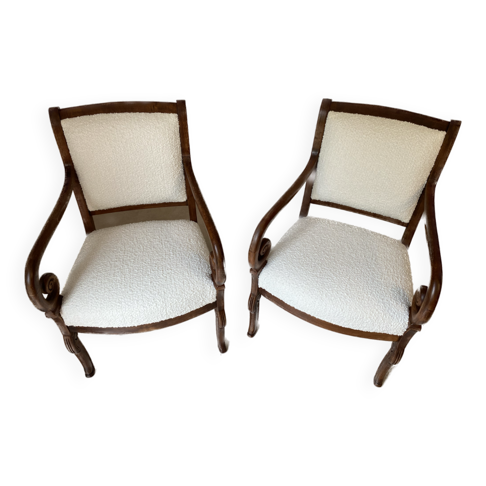 Pair of Louis Philippe style armchairs