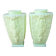 Paire de vases Art Déco en opaline uranifère vers 1930