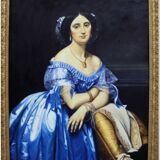 According to Ingres, portrait of Princess de Broglie, oil on canvas framed, 135x105 cm.