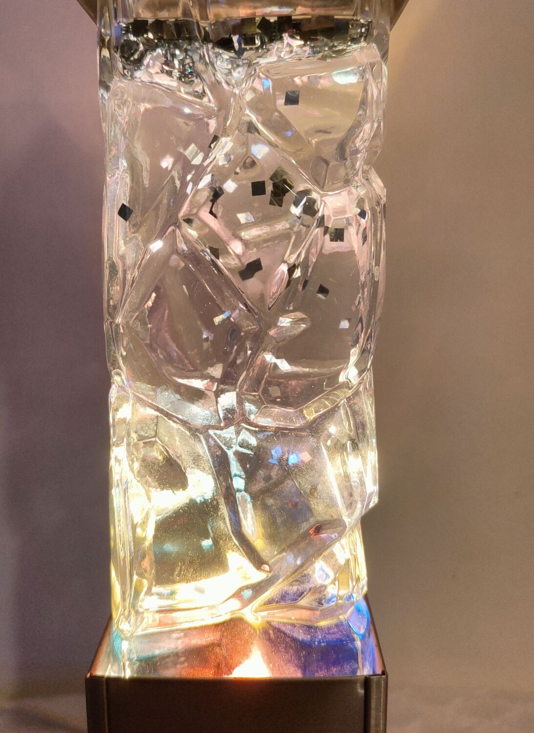 Glitter lamp 1970 stainless steel