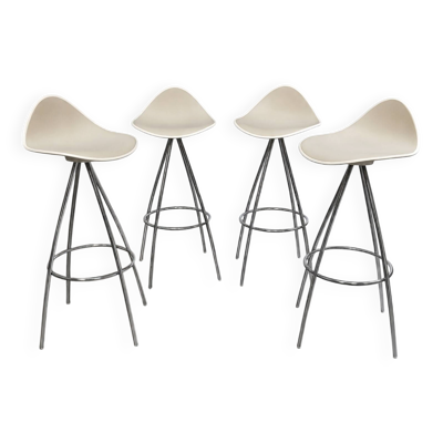 Lot de 4 tabourets de bar onda – stua – design jesús gasca – espagne –