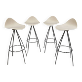 Lot de 4 tabourets de bar onda – stua – design jesús gasca – espagne –