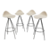 Set of 4 Onda bar stools – Stua – design by Jesús Gasca – Spain –