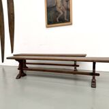 Pair of Solid Oak Farm Benches