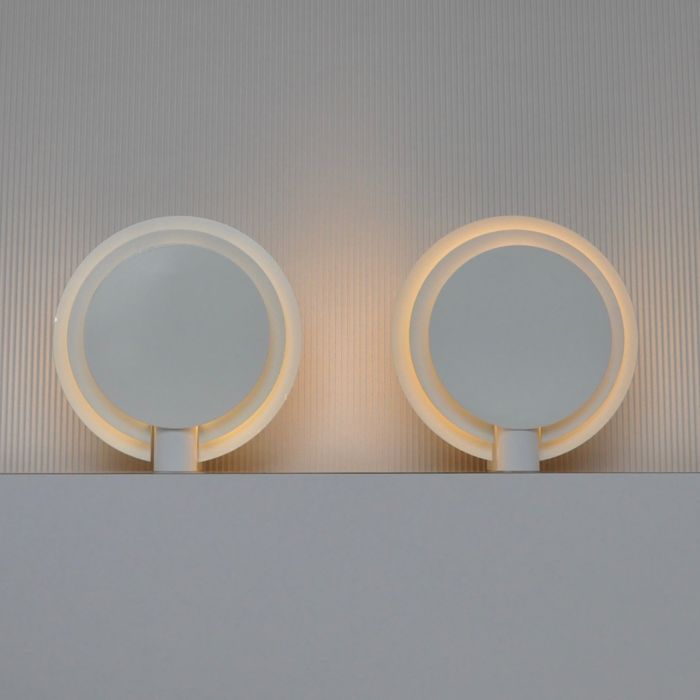 Pair wall lamps lumiance planeta 80s