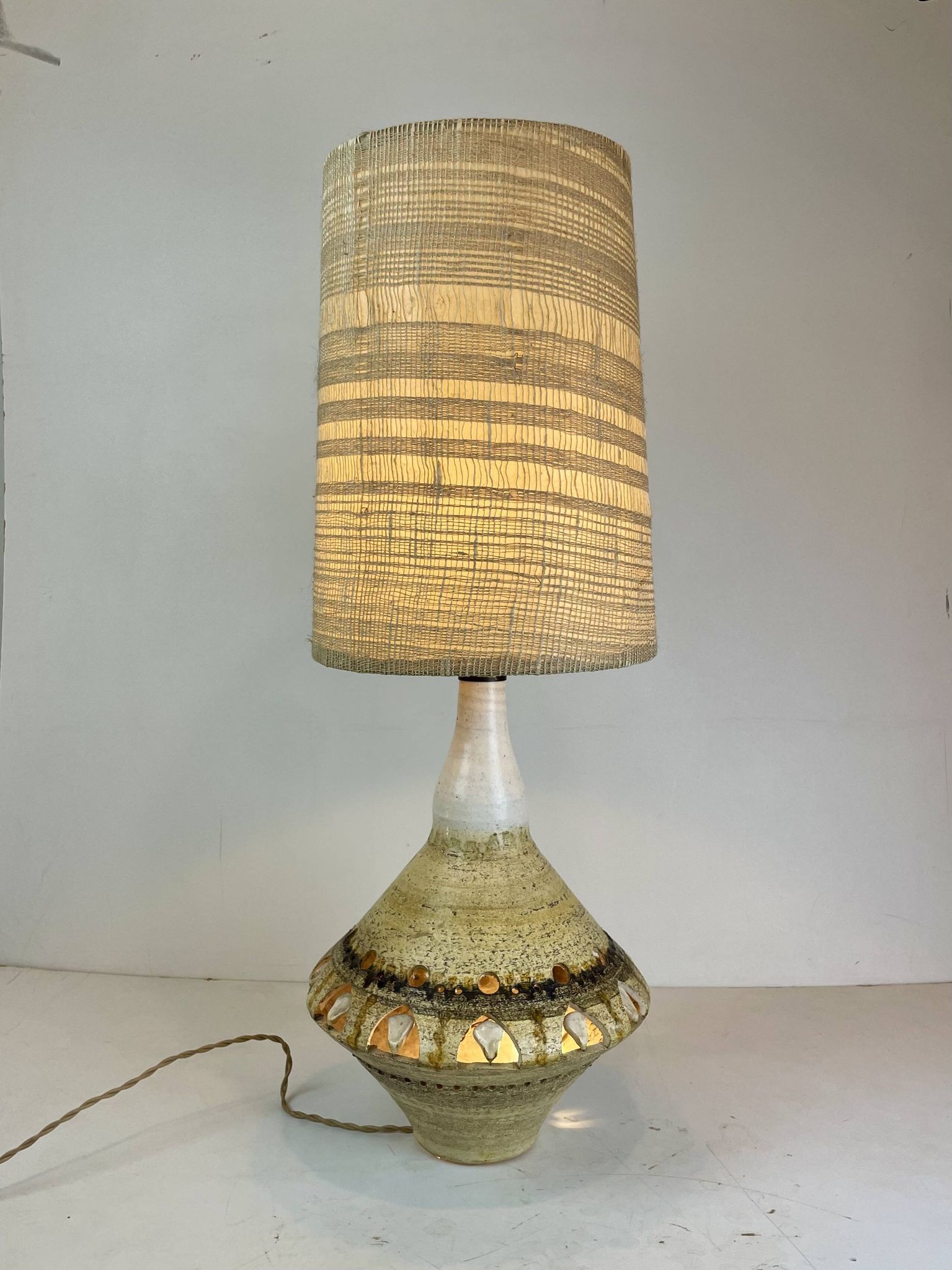 Ceramic lamp by Georges Pelletier for Accolay, France, 1960