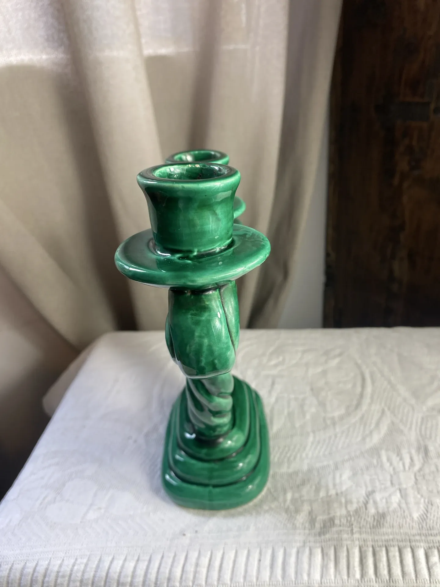 Glazed ceramic chandelier