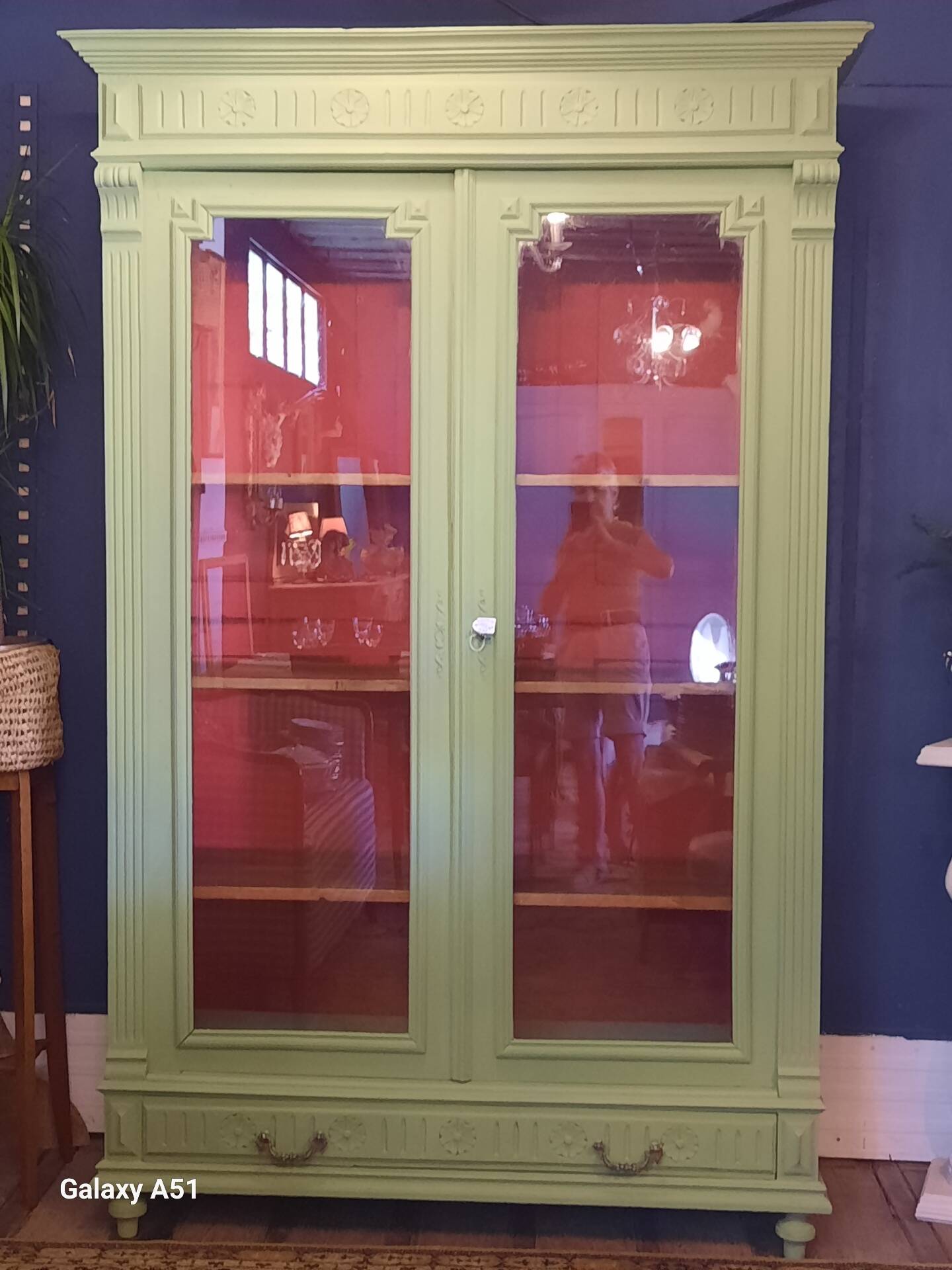 Walnut display cabinet