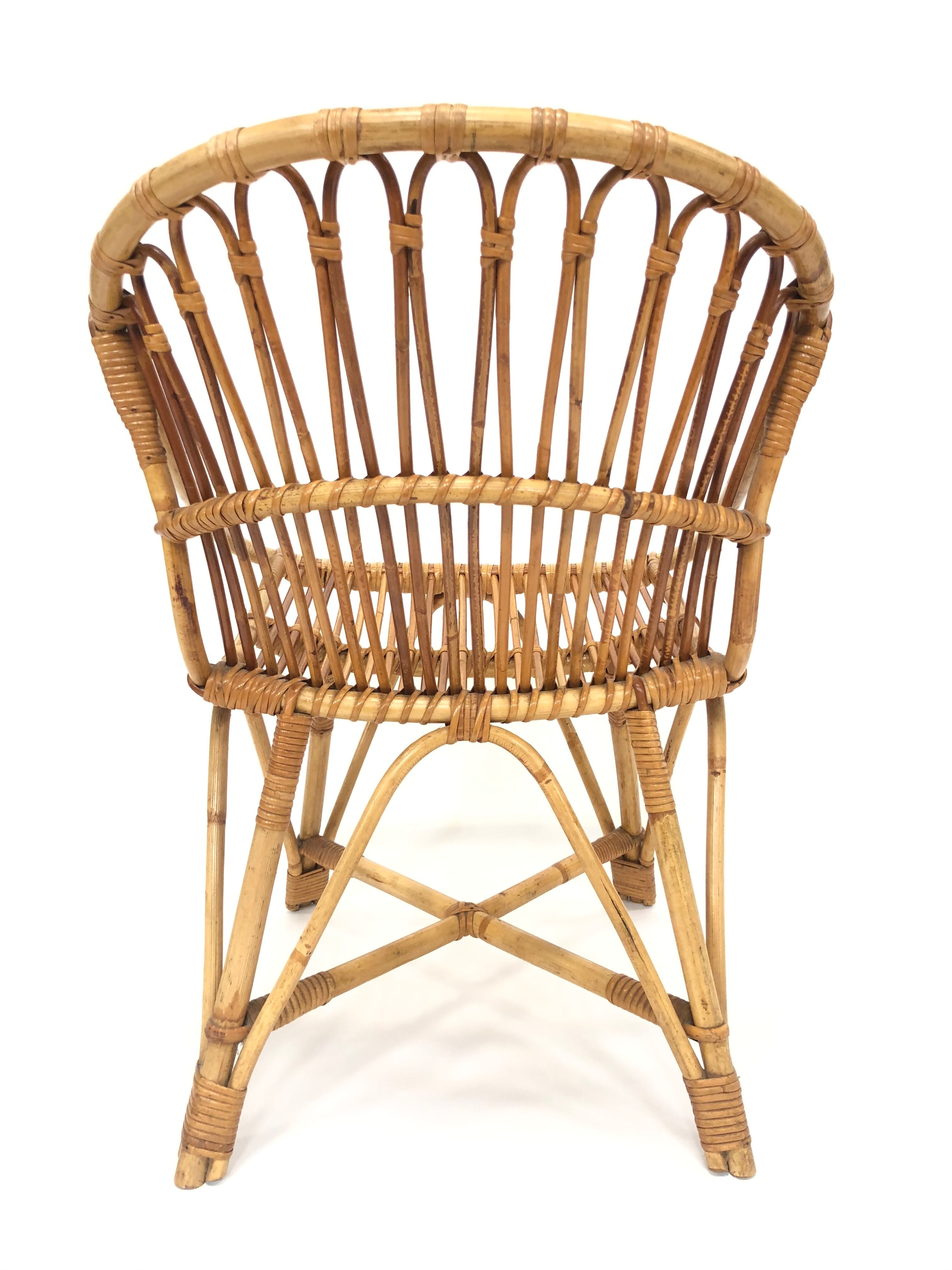Fauteuil en rotin de Rohe Noordwolde, 1960, Pays-Bas