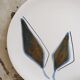 Six ceramic plates with matt enamel 50s