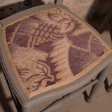 pair of art deco carpeted chairs