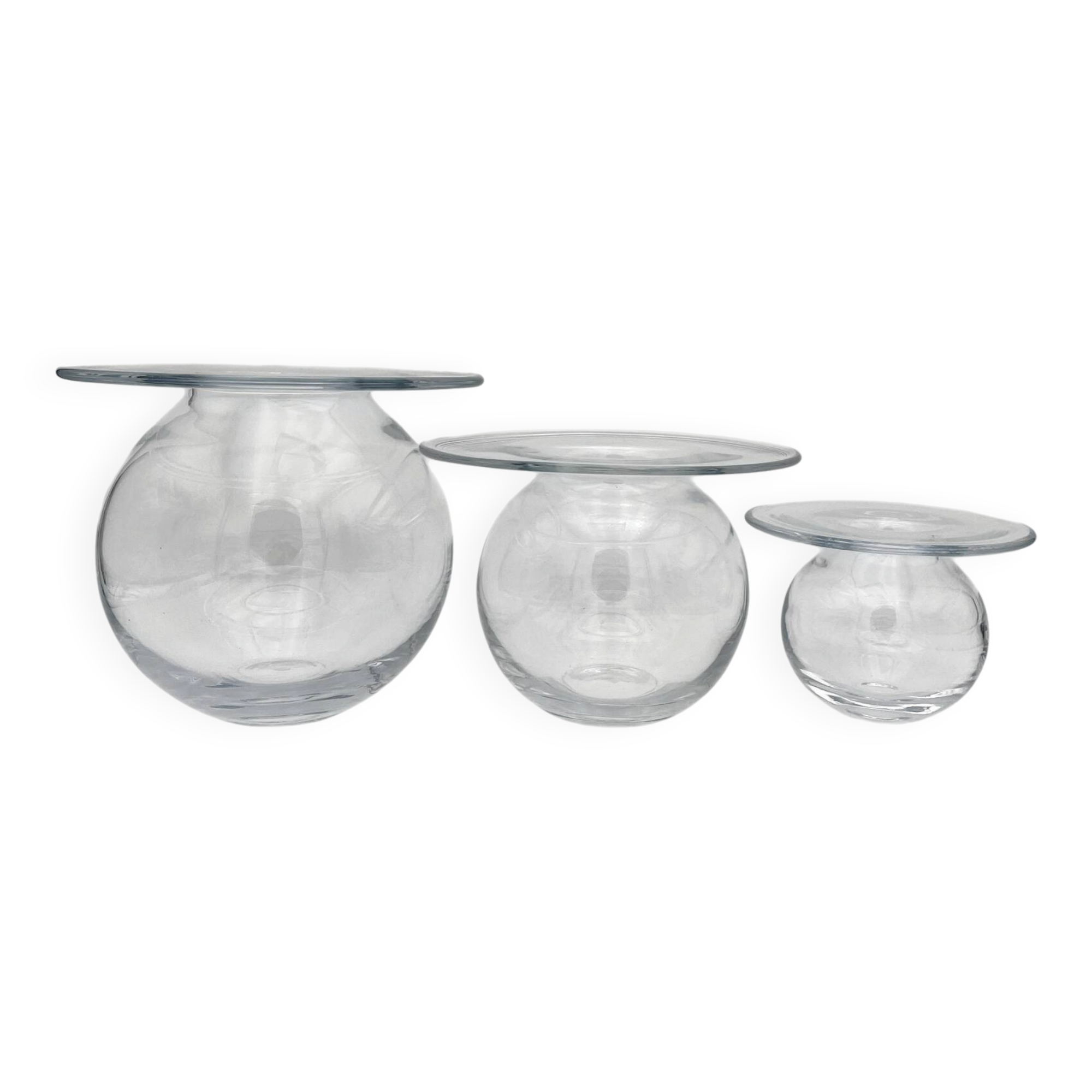 Rare Trio Vases "Saturnus" Nanny Still Riihimäen Lasi 1960