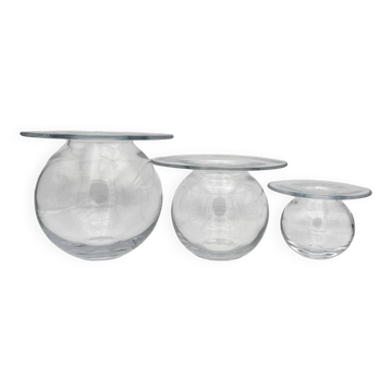 Rare Trio Vases "Saturnus" Nanny Still Riihimäen Lasi 1960