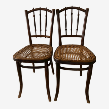 Pair of Canned Thonet chairs