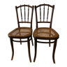 Paire de chaises Thonet cannées