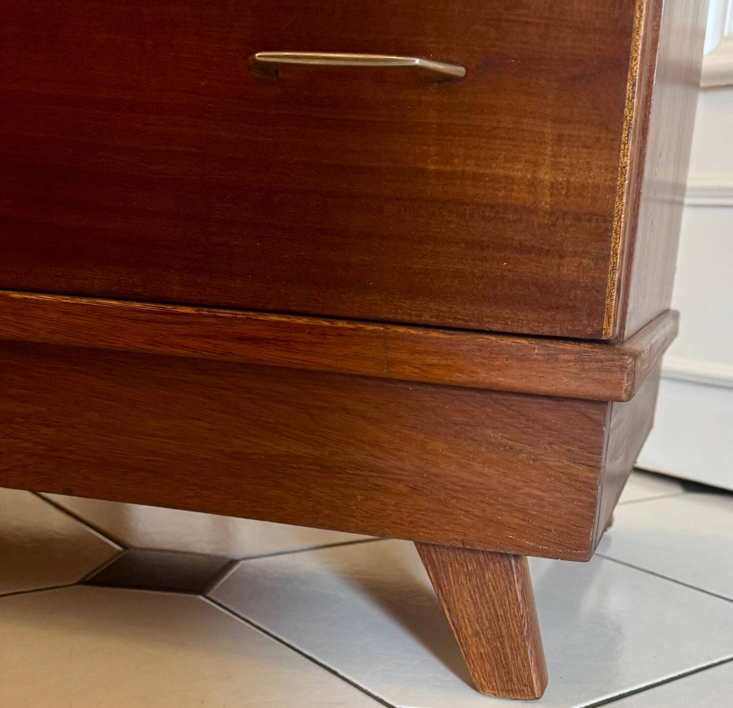 Vintage chiffonier with compass feet