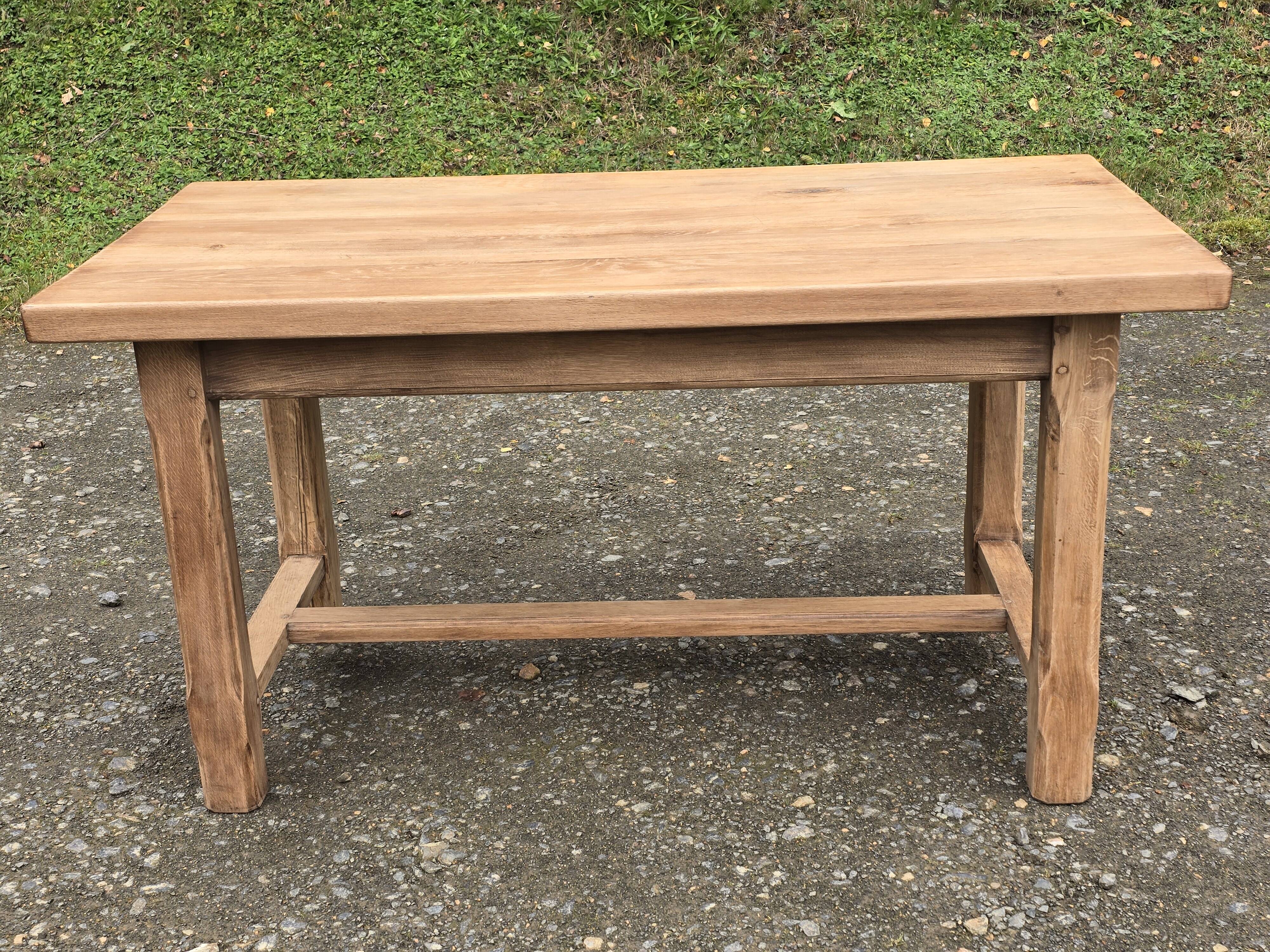 Vintage solid oak farmhouse table