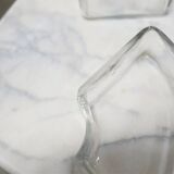 Plateau de service à apéritif vintage en laiton et en verre