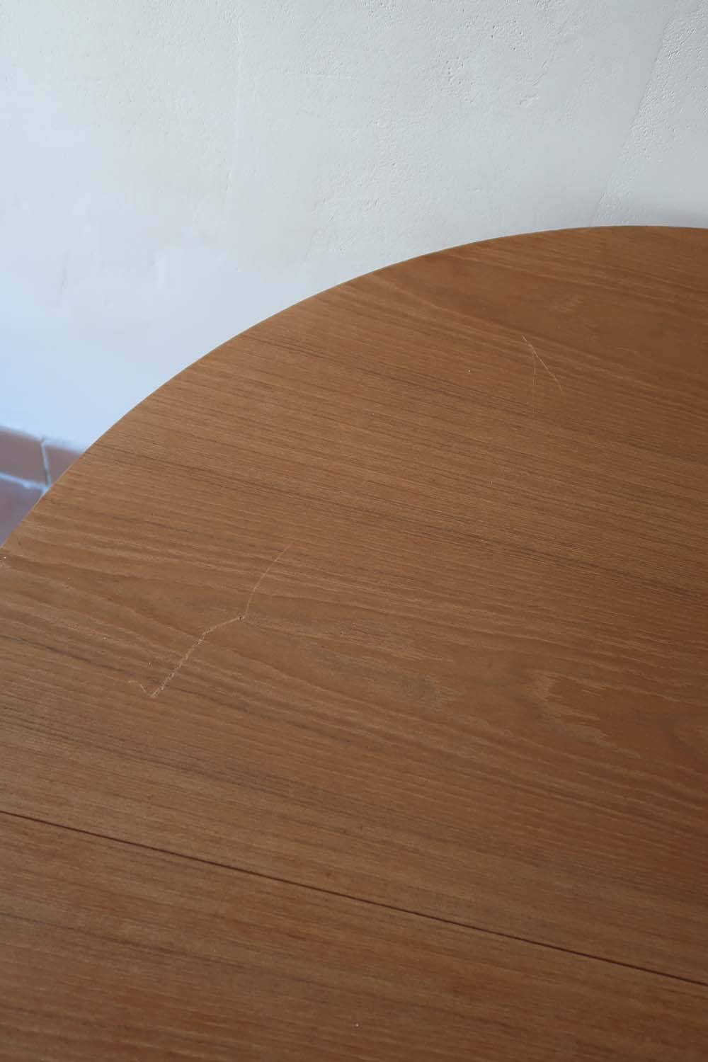 Scandinavian light wood round table