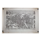 Vintage reproduction, Lutetia Parisiorum Urbis, 1618, after Sebastian Munster, 105 x 73 cm