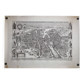 Vintage reproduction, Lutetia Parisiorum Urbis, 1618, after Sebastian Munster, 105 x 73 cm