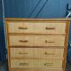 Small chest of drawers in rattan and bamboo
