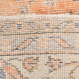 Tapis de couloir turc vintage à motif floral