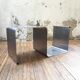 "Zig-zag" satin stainless steel shelf by Joelle Ferlande and François Monnet