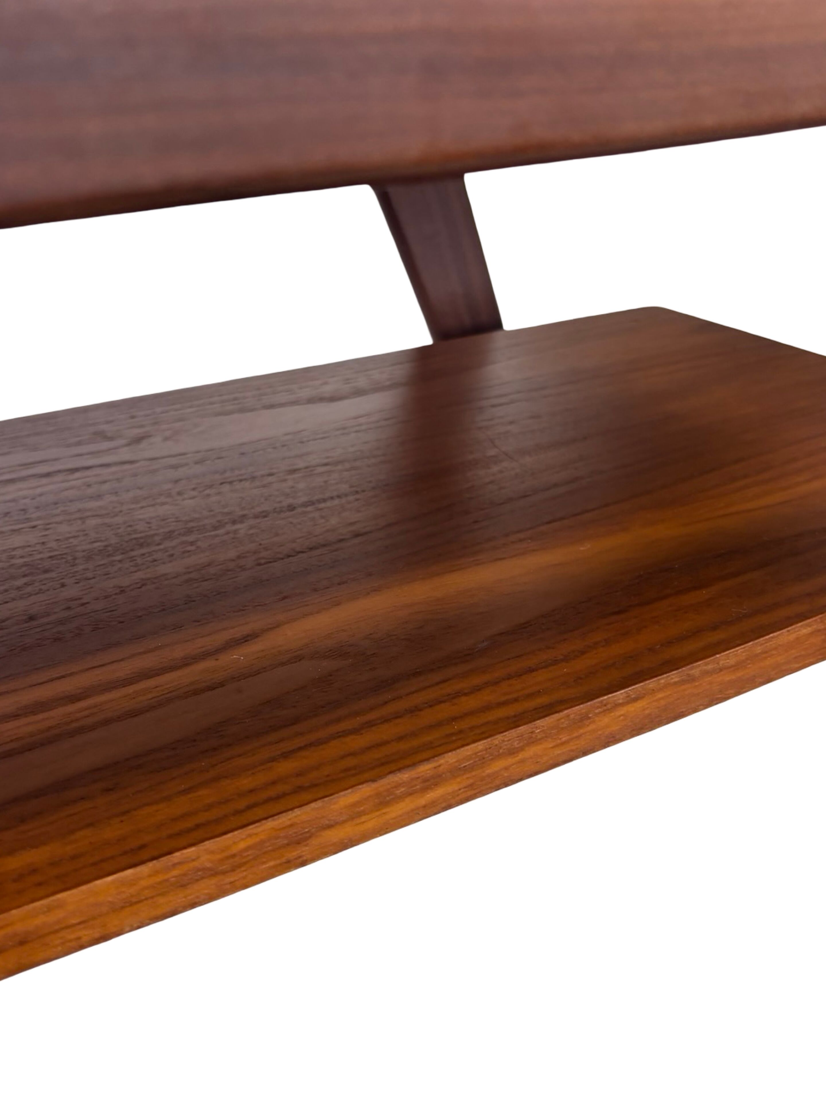 Vintage coffee table teak veneer 1960s design