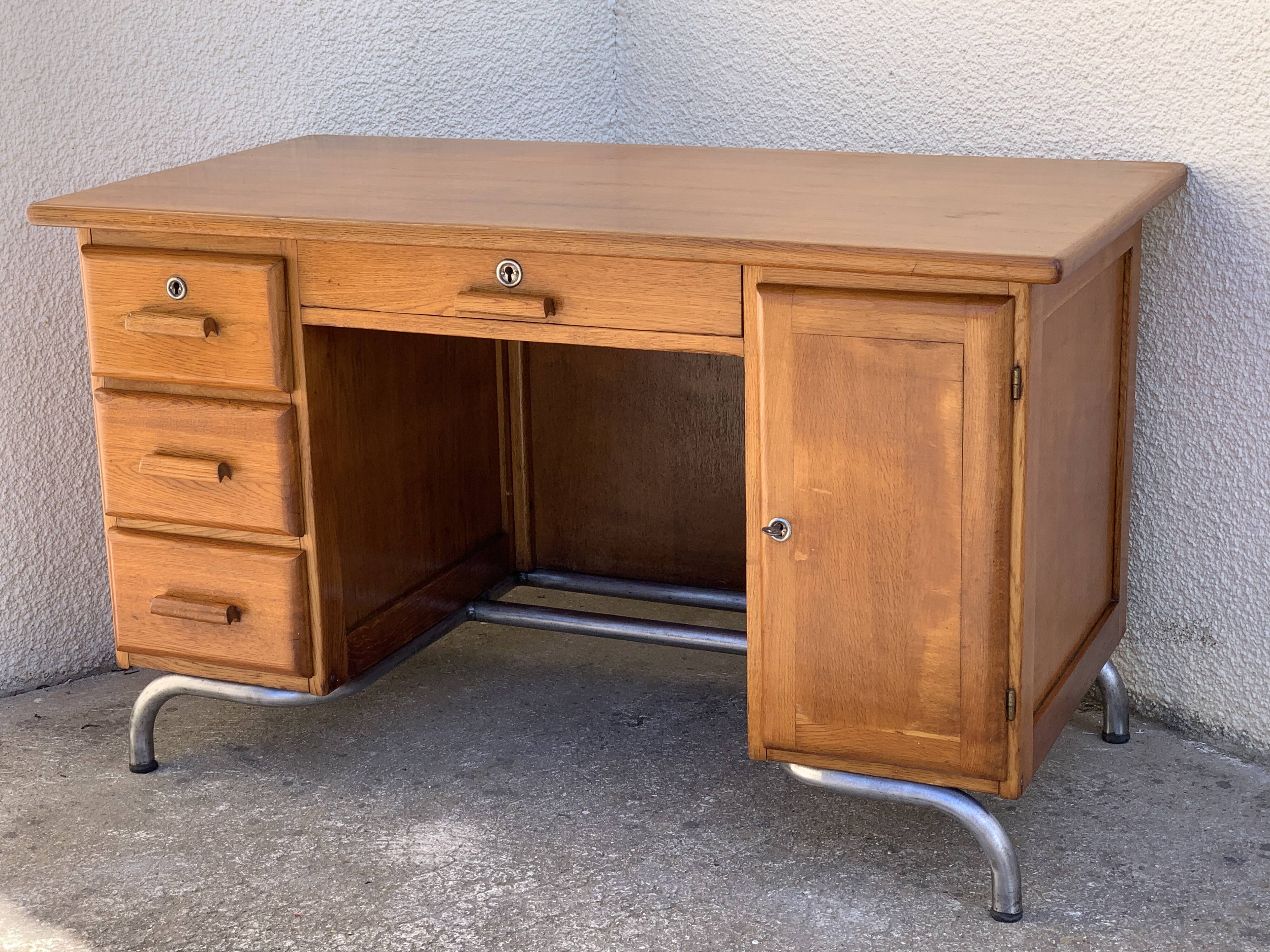 Office schoolmaster 1950 solid oak