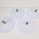 Vintage White UFO Disc Wall Lamps from Targetti Sankey, 1970s, Set of 4