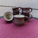 Set of 6 stoneware coffee cups