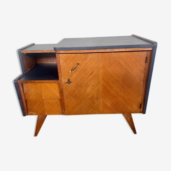 Vintage sideboard TV cabinet with compass feet