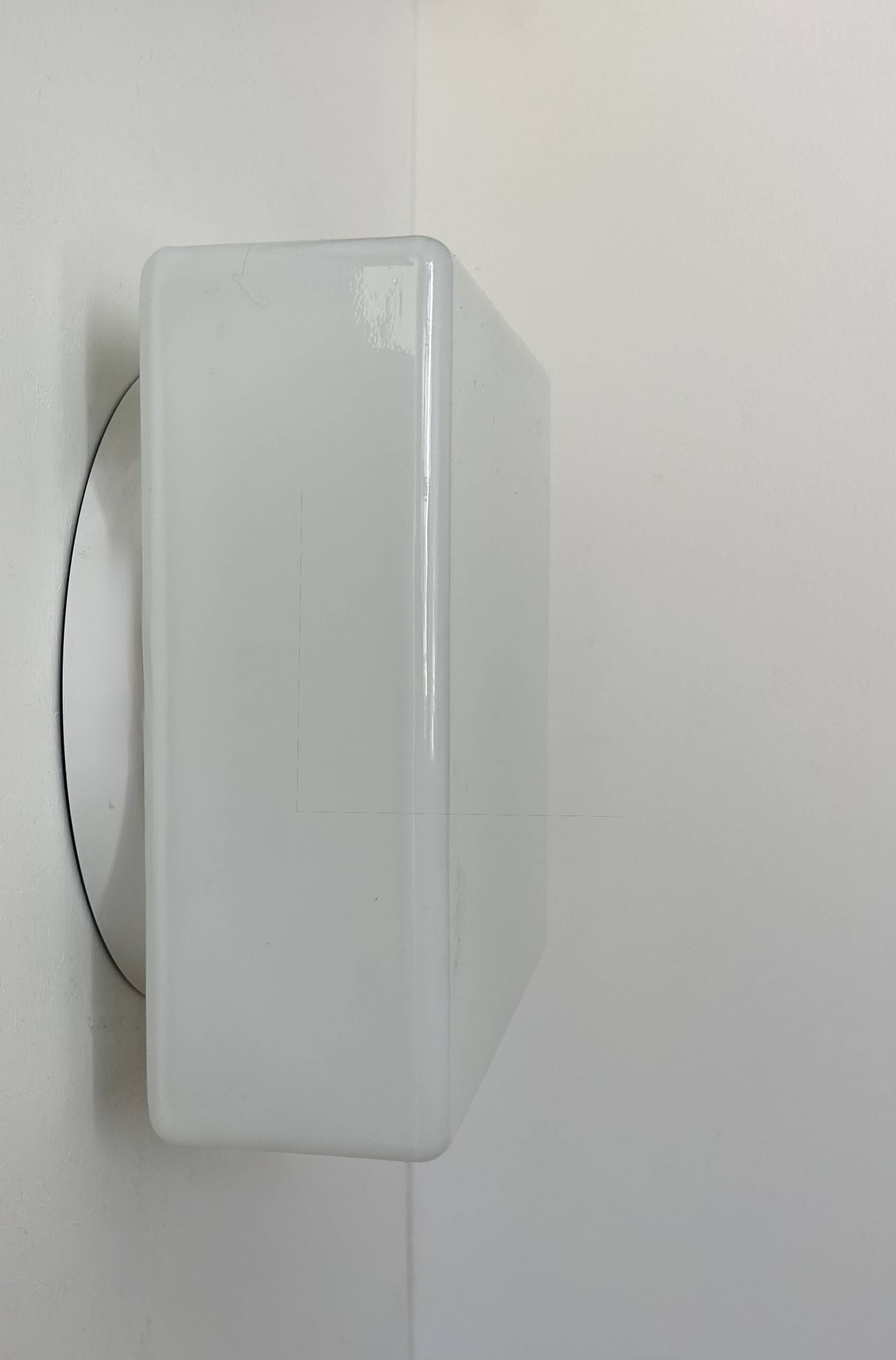 Pair of vintage Lita opaline wall lights, France 1970s