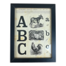Planche alphabet a-b-c encadrée