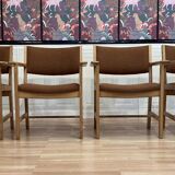 4 armchairs stamped "hans wegner" 1960.