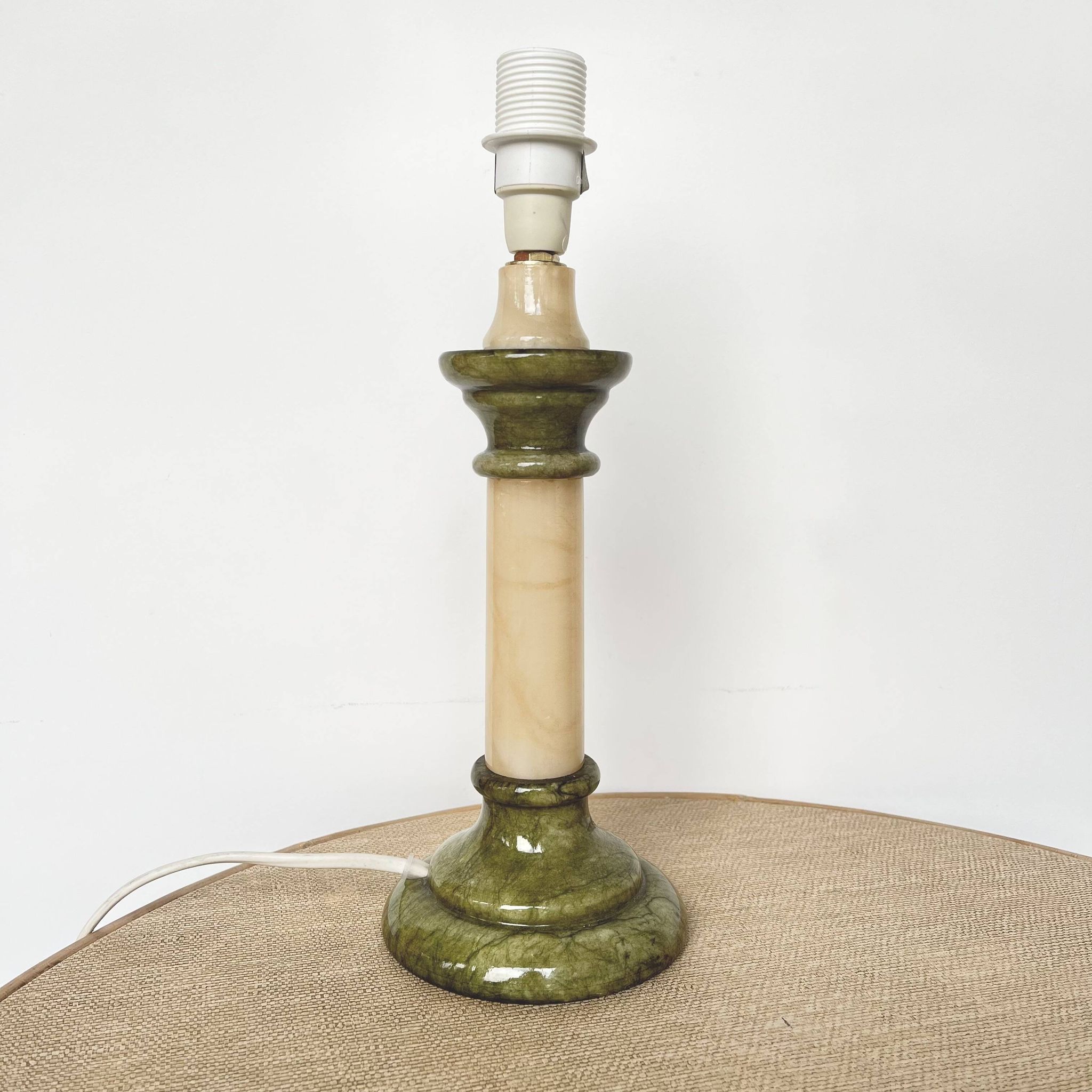 Pied de lampe colonne marbre albâtre