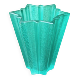 Molded pressed glass vase, 12-pointed star