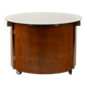 Eugenio Gerli, for Tecno. Round coffee table with integrated bar. Circa 1960.
