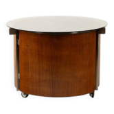 able basse ronde avec bar intégré, Eugenio Gerli, pour Tecno, vers 1960.