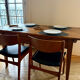 Old farmhouse table in solid oak with a drawer.