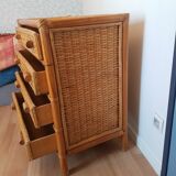 Commode en rotin