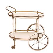 Oval shaped glass tops serving trolley Italy 1950s
